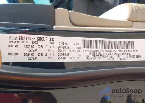 2014 Jeep Grand Cherokee Overland from USA, damaged, VIN 1C4RJFCG1EC201122